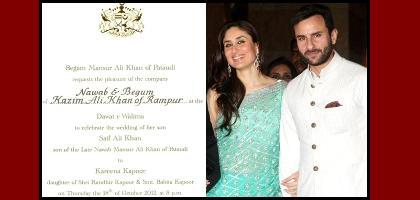 kareena kapoor wedding pics with saif ali khan 2012,