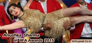 Anushka Sharma Dance Performance in IIFA Awards 2015 - Hot Pics in Golden Color One Piece