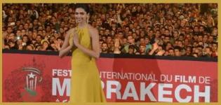 Deepika Padukone in Yellow Evening Gown at Marrakech International Film Festival 2013