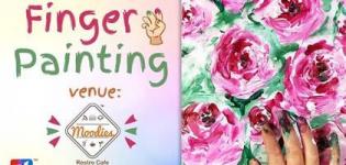 Finger Painting Event 2018 in Surat at Moodies Restro Cafe - Paint with Fingers