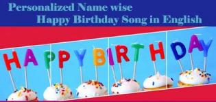 Happy Birthday Song with Names in English - Personalized Name Wise Customized MP3 B'day Songs
