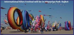 International Kites Flying Festival January 2014 in Ishwariya Park at Rajkot