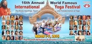 16th Annual International Yoga Festival 2015 Rishikesh in India