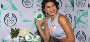 Jacqueline Fernandez Launches The Body Shop New Fuji Green Tea Range in Floral Sailex Outfit