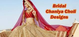 Latest Bridal Chaniya Cholis Designs 2015 Photos - Bright Color Trendy Wedding Lehenga Image