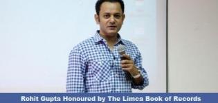 NRI Filmmaker Rohit Gupta Honoured by The Limca Book Of Records