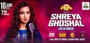 Popular Indian Singer Shreya Ghoshal Live In Concert in Rajkot on 10th June