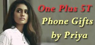 Priya Prakash One Plus 5T Phone Gift to Fans Announcement Clip