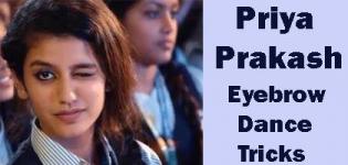 Priya Prakash Varrier Eyebrow Dance Tricks - Priya Prakash Malayalam Actress Eye Winking Style