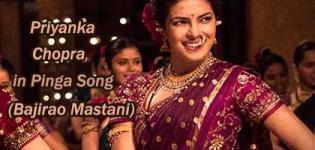Priyanka Chopra in Pinga Song Marathi Dance - New Look in Maroon Saree of Bajirao Mastani Movie 2015