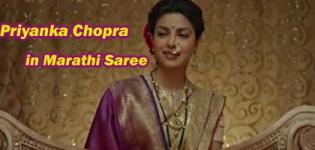 Priyanka Chopra Marathi Saree in Bajirao Mastani Movie - Latest New Look in Kaashtha Marathi Sari