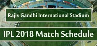 Rajiv Gandhi International Cricket Stadium IPL 2018 Match Schedule - Sunrisers Hyderabad Home Ground