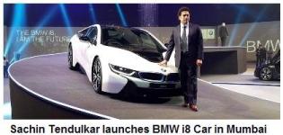 Sachin Tendulkar Launches BMW i8 Hybrid Car in Mumbai on 18 February 2015