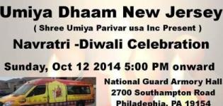 Umiya Dham New Jersey USA Navratri Diwali Celebration 2014
