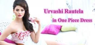 Urvashi Rautela Hot Pics in White Leg Cut Out One Piece Dress - Latest Photos