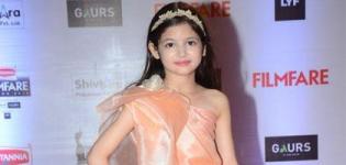 Harshaali Malhotra in Peach One Shoulder Gown at FilmFare Awards 2016 Mumbai