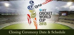 ICC Cricket World Cup 2015 Closing Ceremony - Final Presentation Date Schedule Time