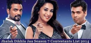 Jhalak Dikhla Jaa Season 7 Contestants List 2014 - Judges Participants 2014