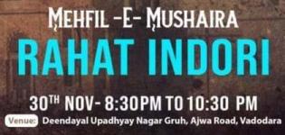 Mehfil-e-Mushaira Rahat Indori in Vadodara at Pandit Deendayal Upadhyay Auditorium