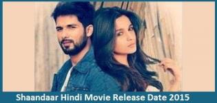 Shaandaar Hindi Movie Release Date 2015 - Star Cast & Crew Details
