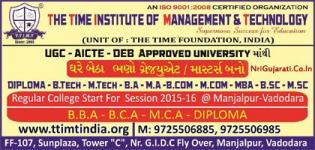 List of Courses Offered by The Time Institute of Management and Technology Vadodara