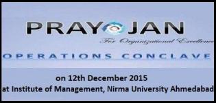 Prayojan 2015 Operations Conclave in Ahmedabad at Nirma University