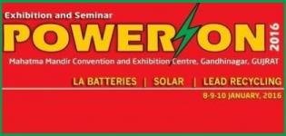 11th Power on International Battery Exhibition & Conference 2016 at Gandhinagar India