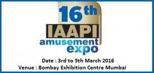 16th IAAPI Amusement Expo Mumbai at Bombay Exhibition Centre on 3rd to 5th March 2016