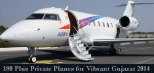 180 Plus Private Planes of Businessmen will arrive for Vibrant Gujarat Summit 2015