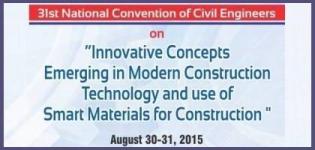 31st National Convention of Civil Engineers at Ahmedabad from August 2015