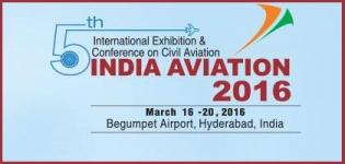 5th India Aviation Hyderabad - International Exhibition & Conference on Civil Aviation 2016 India