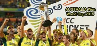 AUSTRALIA won ICC Cricket World Cup 2015 on 29th March - Fifth Time World Champion
