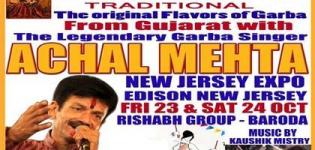 Achal Mehta in New Jersey for Live Garba 2015 Presents by Rishabh Group Baroda