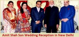 Amit Shah Son Jay Shah Wedding Reception in New Delhi on 15 Feb 2015 - President PM & VIP Guests
