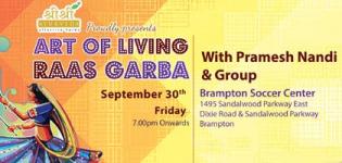 Art of Living Raas Garba 2016 in Brampton with Pramesh Nandi at Brampton Soccer Centre