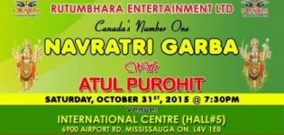 Atul Purohit Navratri Garba 2015 in Mississauga ON by Rutumbhara Entertainment LTD