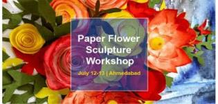Beautiful Paper Flower Sculpture Art Learning Workshop arrange in Ahmedabad