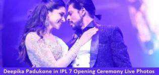 Bollywood Actress Deepika Padukone in IPL 2014 Season 7 Opening Ceremony Live Photos