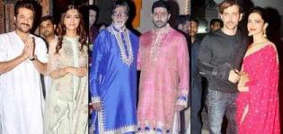 Bollywood Diwali Celebrations 2014 Pics - Party Pictures of Celebrity Actors Celebrating Diwali 2014