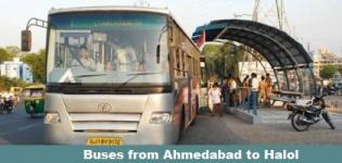 Buses from Ahmedabad to Halol - GSRTC and Private Luxury Buses Details