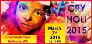 CRY Holi 2015 at Crossroads Park in Bellevue WA on 7th March