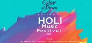 Color of Dreams - Holi Music Festival 2018 in Jaipur at Taj Jai Mahal Palace
