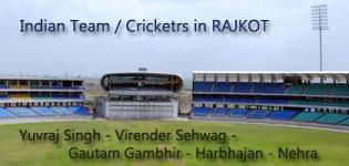 Cricketers in Rajkot Yuvraj Singh - Virender Sehwag - Gautam Gambhir - Harbhajan - Nehra