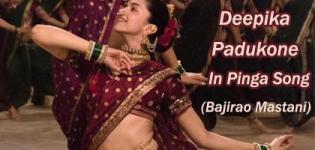 Deepika Padukone in Pinga Song Marathi Dance - New Look in Maroon Saree of Bajirao Mastani Movie 2015