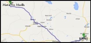 Distance From Bhuj to Mata no Madh-Bhuj to Ashapura Temple Distances
