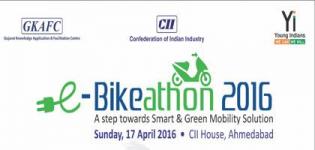 E-Bikeathon 2016 in Ahmedabad at CII House - First Electric Vehicle Rally in Gujarat on 17th April