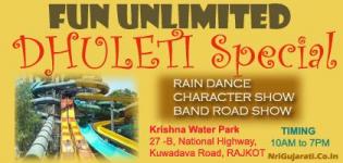 Enjoy DHULETI at KRISHNA Water Park RAJKOT with Rain Dance