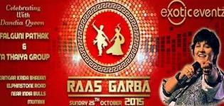 Falguni Pathak Navratri Raas Garba 2015 in Mumbai Presents by Exotic Eventz