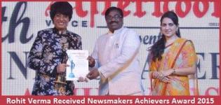 Fashion Designer Rohit Verma Received Newsmakers Achievers Award 2015