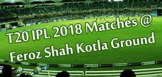 Feroz Shah Kotla Ground Twenty20 IPL 2018 Match Schedule Details - Delhi Daredevils Home Ground